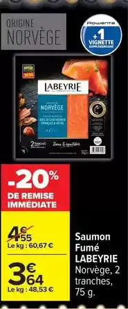 Carrefour Labeyrie - saumon fumé offre