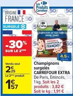 Carrefour Carrefour - champignons surgelés extra offre