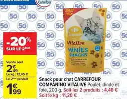 Carrefour Carrefour - snack pour chat companino vitalive offre