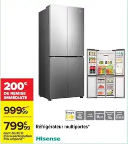 Carrefour Hisense - réfrigérateur multiportes offre