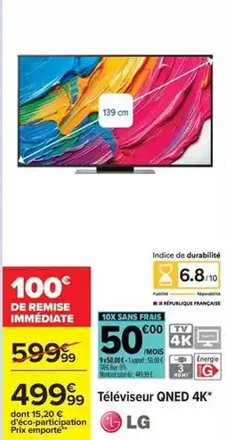 Carrefour Lg - téléviseur qned 4k offre