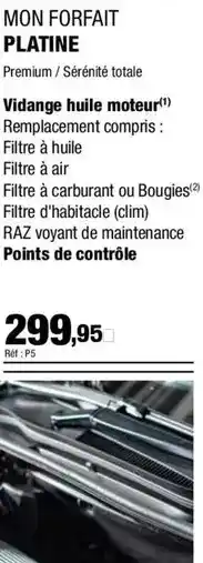 Autobacs Mon forfait platine offre