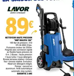 E.Leclerc Lavor - nettoyeur haute pression nmp maloya 180 offre
