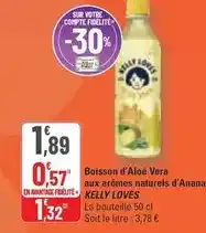 G20 Kelly loves - boisson d'aloe vera aux arômes naturels d'ananas offre