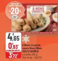 G20 8 nems crevette sauce nuoc mam offre