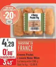 G20 4 nems poulet + sauce offre