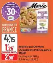 G20 Marie - nouilles aux crevettes champignons petits légumes offre
