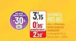 G20 Jus + vitamines infastigableu innocent offre