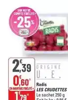 G20 Les crudettes - radis offre