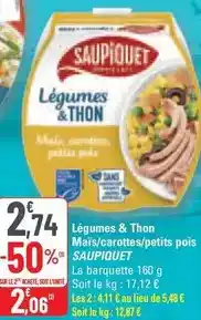 G20 Saupiquet - légumes & thon mais offre