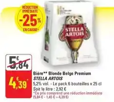 G20 Stella artois - bière blonde belge premium offre