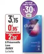 G20 Durex - 6 preservatifs love offre