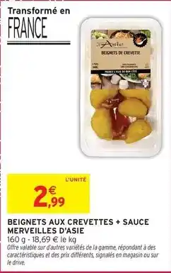 Intermarché Express Signal - beignets aux crevettes + sauce merveilles d'asie offre