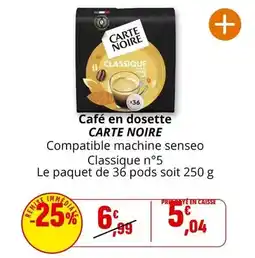 Coccimarket Carte noire - café en dosette offre