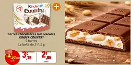 Coccimarket Ferrero rocher - barres chocolatées lait céréales kinder country offre