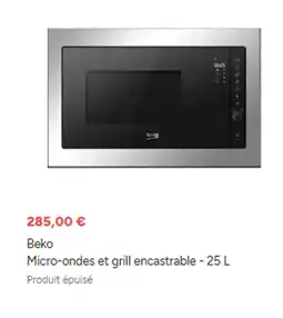 Brico Dépôt BEKO Micro-ondes et grill encastrable offre