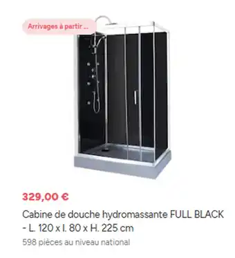 Cabine de douche hydromassante FULL BLACK