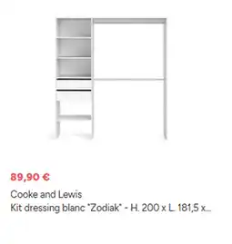 Brico Dépôt COOKE AND LEWIS Kit dressing blanc Zodia offre