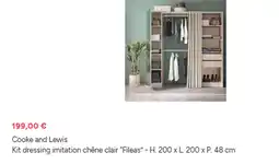 Brico Dépôt COOKE AND LEWIS Kit dressing imitation chêne clair Fileas offre