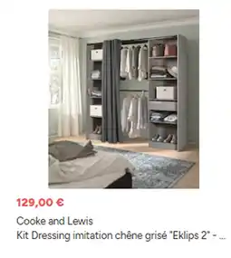 Brico Dépôt COOKE AND LEWIS Kit Dressing imitation chêne grisé Eklips 2 offre