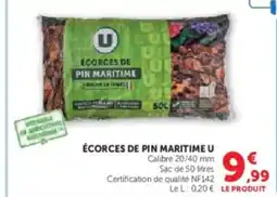 Hyper U U Écorces de pin maritime offre