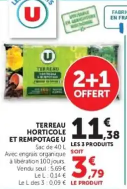 Hyper U U Terreau horticole et rempotage offre