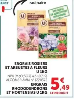 Hyper U Engrais rosiers et arbustes a fleurs offre
