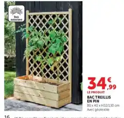Hyper U Bac treillis en pin offre