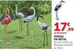 Hyper U Oiseau en métal offre