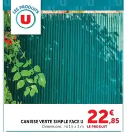 Hyper U U Canisse verte simple face offre