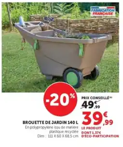 Hyper U Brouette de jardin offre