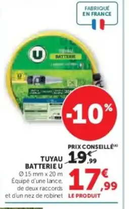 Hyper U U Tuyau batterie offre