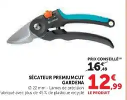 Hyper U GARDENA Sécateur premiumcut offre