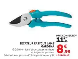 Hyper U GARDENA Sécateur easycut lame offre