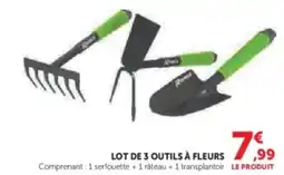 Hyper U Lot de 3 outils à fleurs offre