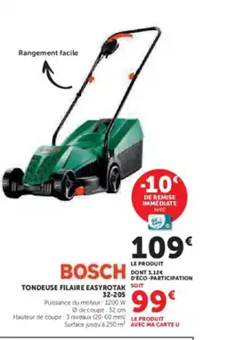Hyper U BOSCH Tondeuse filaire easyrotak offre