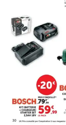 Hyper U BOSCH Kit (batterie + chargeur) starter set offre