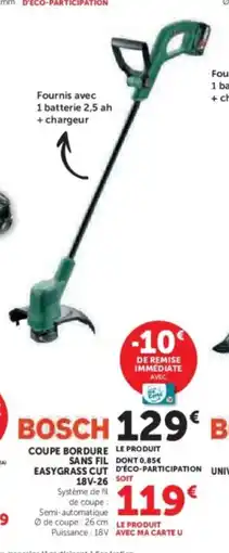 Hyper U Coupe bordure sans fil easygrass cut offre