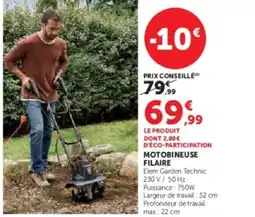 Hyper U Motobineuse filaire offre