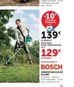 Hyper U Debroussailleuse filaire offre