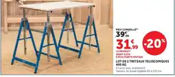 Hyper U Lot de 2 treteaux telescopiques offre