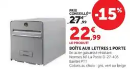 Hyper U Boîte aux lettres 1 porte offre