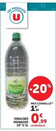 Hyper U Vinaigre menager offre