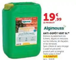 Hyper U ALGIMOUSS Anti-depot vert offre