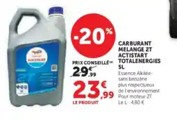 Hyper U Carburant melange 2t actistart totalenergies offre