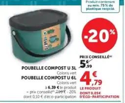 Hyper U U Poubelle compost offre