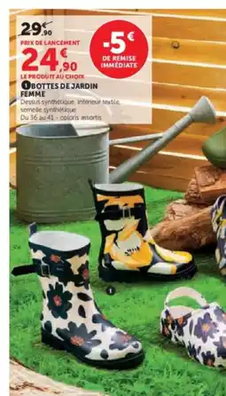 Hyper U Bottes de jardin offre