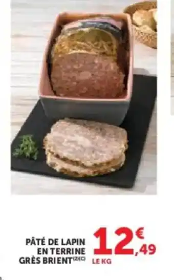 U Express Pâté de lapin en terrine grès brient offre