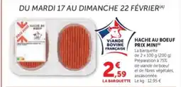 U Express Hache au boeuf prix mini offre