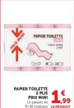 U Express Papier toilette 2 plis prix mini offre